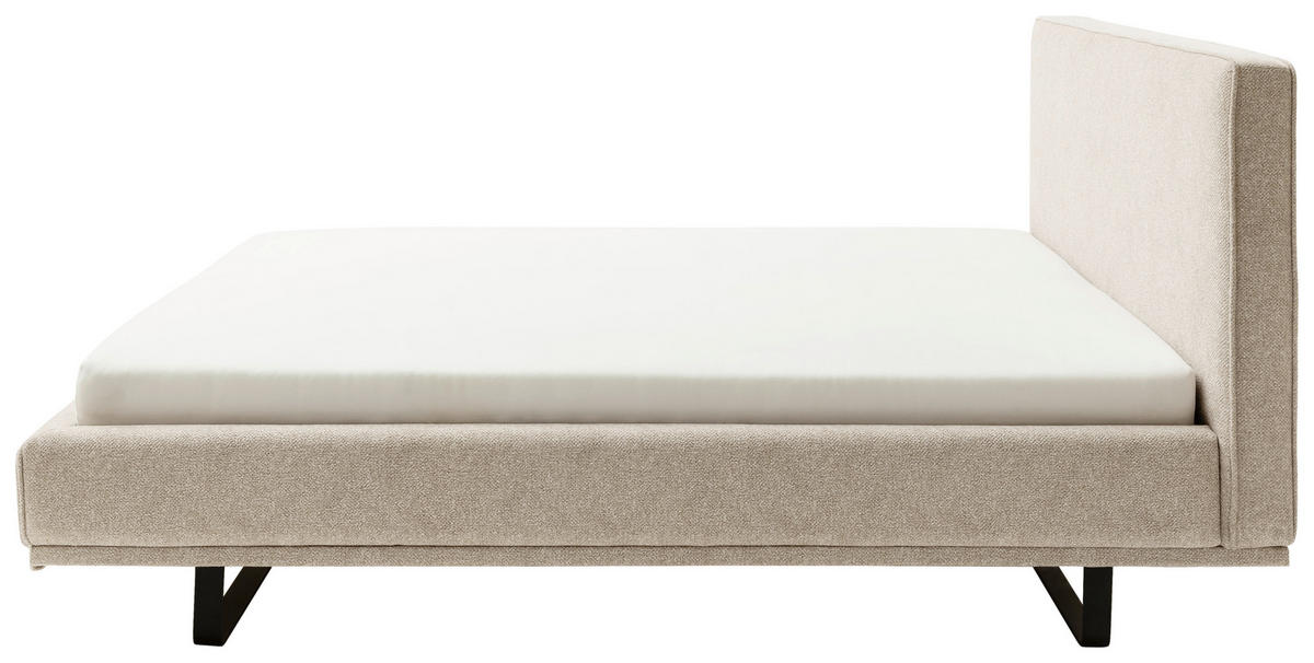 POLSTERBETT Matratze, Lattenrost Beige 180/200 cm  - Birkefarben/Beige, Design, Holz/Textil (180/200cm) - Schöner Wohnen