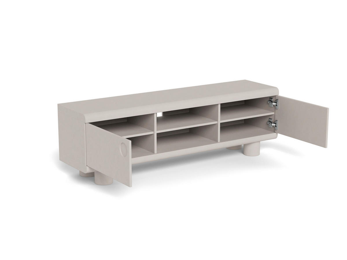 MEDIABÄNK i grå  - grå, Design, trämaterial (160/75/40cm) - Best Price