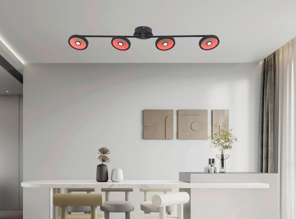 LED-STRAHLER 128/17/14 cm   - Schwarz, LIFESTYLE, Kunststoff/Metall (128/17/14cm) - Novel