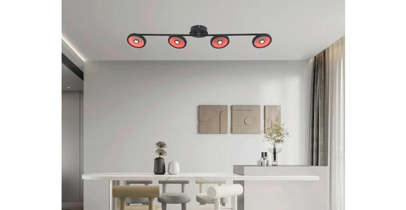 LED-STRAHLER 128/17/14 cm - Schwarz, LIFESTYLE, Kunststoff/Metall (128/17/14cm) - Novel