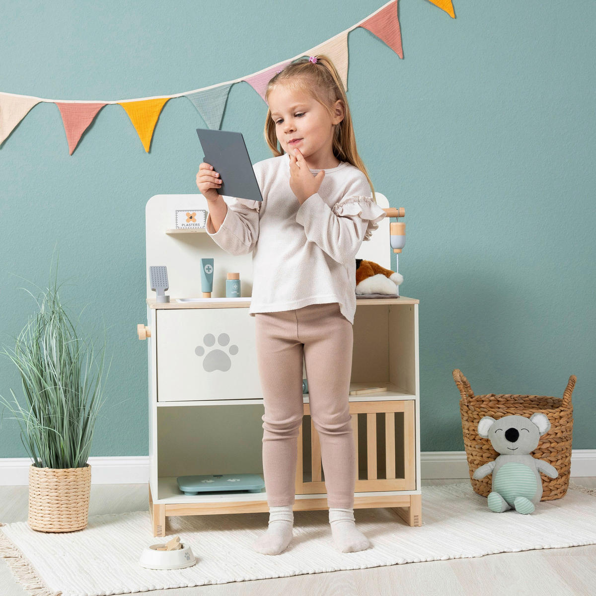 KAUFLADEN THYMUS  - Naturfarben/Weiß, Basics, Holz (65/31/75cm) - MUSTERKIND