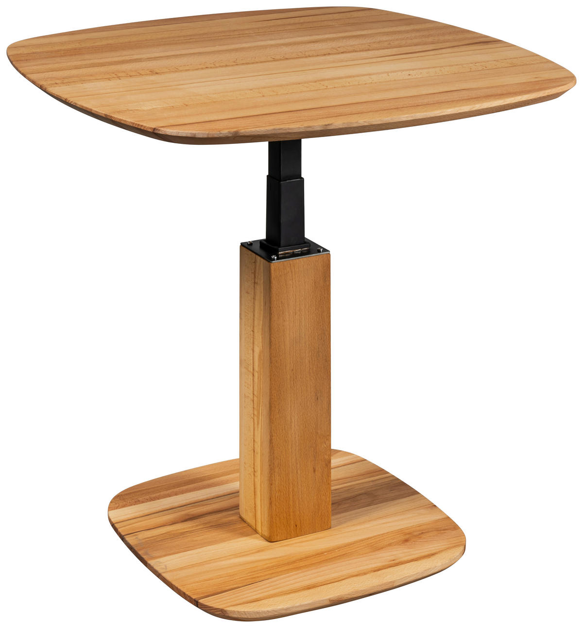 COUCHTISCH Buche Hartholz 70/70/48-67 cm quadratisch Buchefarben  - Buchefarben, Design, Holz (70/70/48-67cm) - Linea Natura