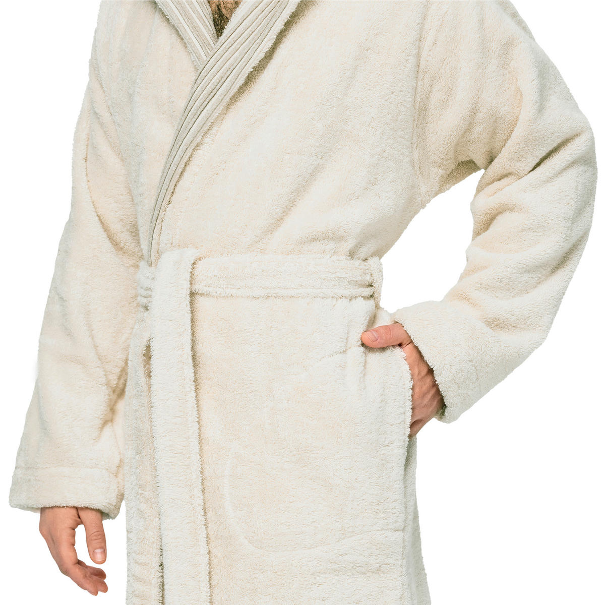 BADEMANTEL XS Unisex  - Naturfarben, Basics, Textil (XSnull) - Moeve