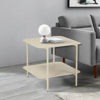 BEISTELLTISCH 48,4/45/40 cm Creme quadratisch  - Creme, Design, Metall (48,4/45/40cm) - Carryhome