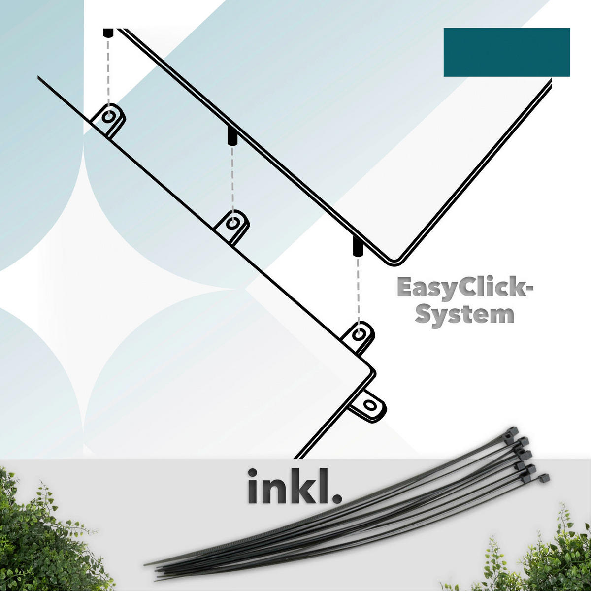 WANDVERKLEIDUNG - Jadegrün/Hellgrün, Trend, Kunststoff (50/50cm) - Floordirekt