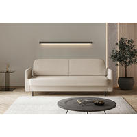 SCHLAFSOFA CLOUDY Beige  inkl. Schlaffunktion, Rücken echt, Stauraum  - Beige, Design, Textil/Metall (221/87/84cm) - MID.YOU