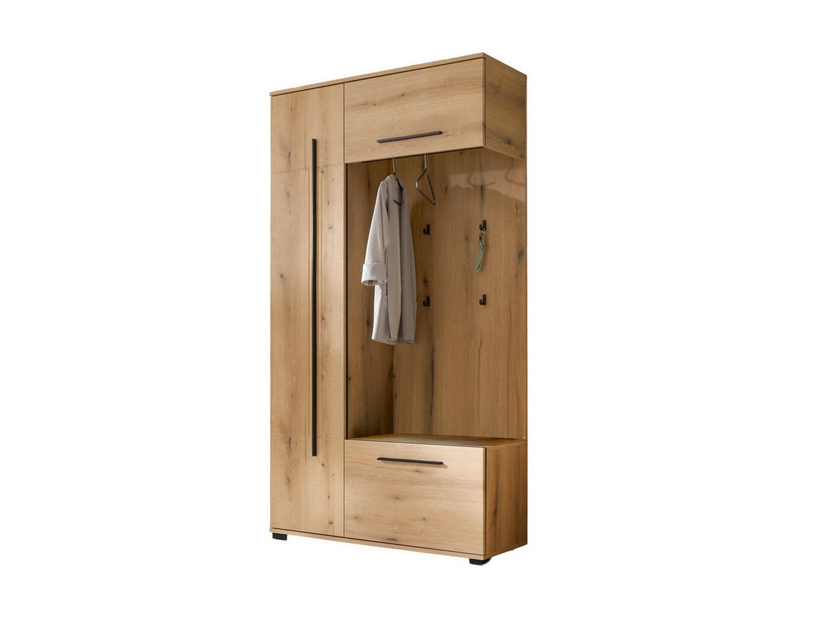 GARDEROBE  in 111/201/39 cm  - Eichefarben, MODERN, Holzwerkstoff (111/201/39cm) - MID.YOU