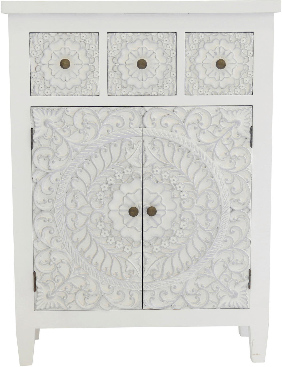 KOMMODE  in 68/73,5/27,5 cm  - Goldfarben/Weiß, Holz (68/73,5/27,5cm)