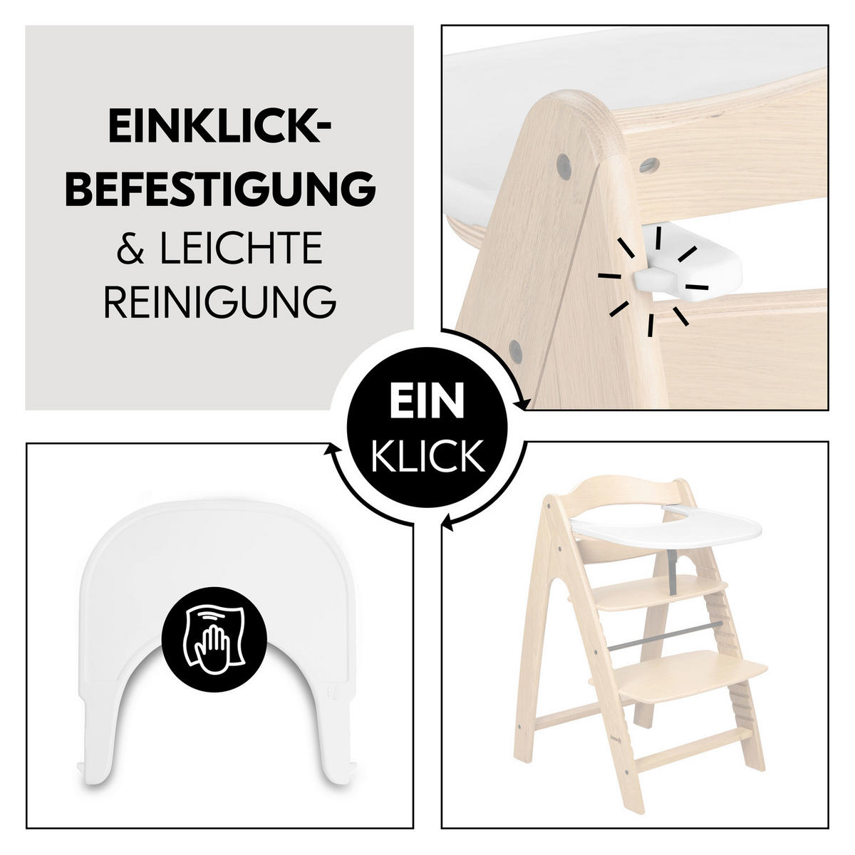 ESS- UND SPIELBRETT Arketa  - Weiß, Basics, Kunststoff (46/4/49cm) - Hauck