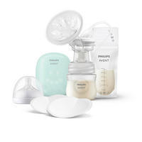 PUMPICA ZA MLEKO - višebojna, Osnovno, staklo (10,75/16,9/24,4cm) - Avent