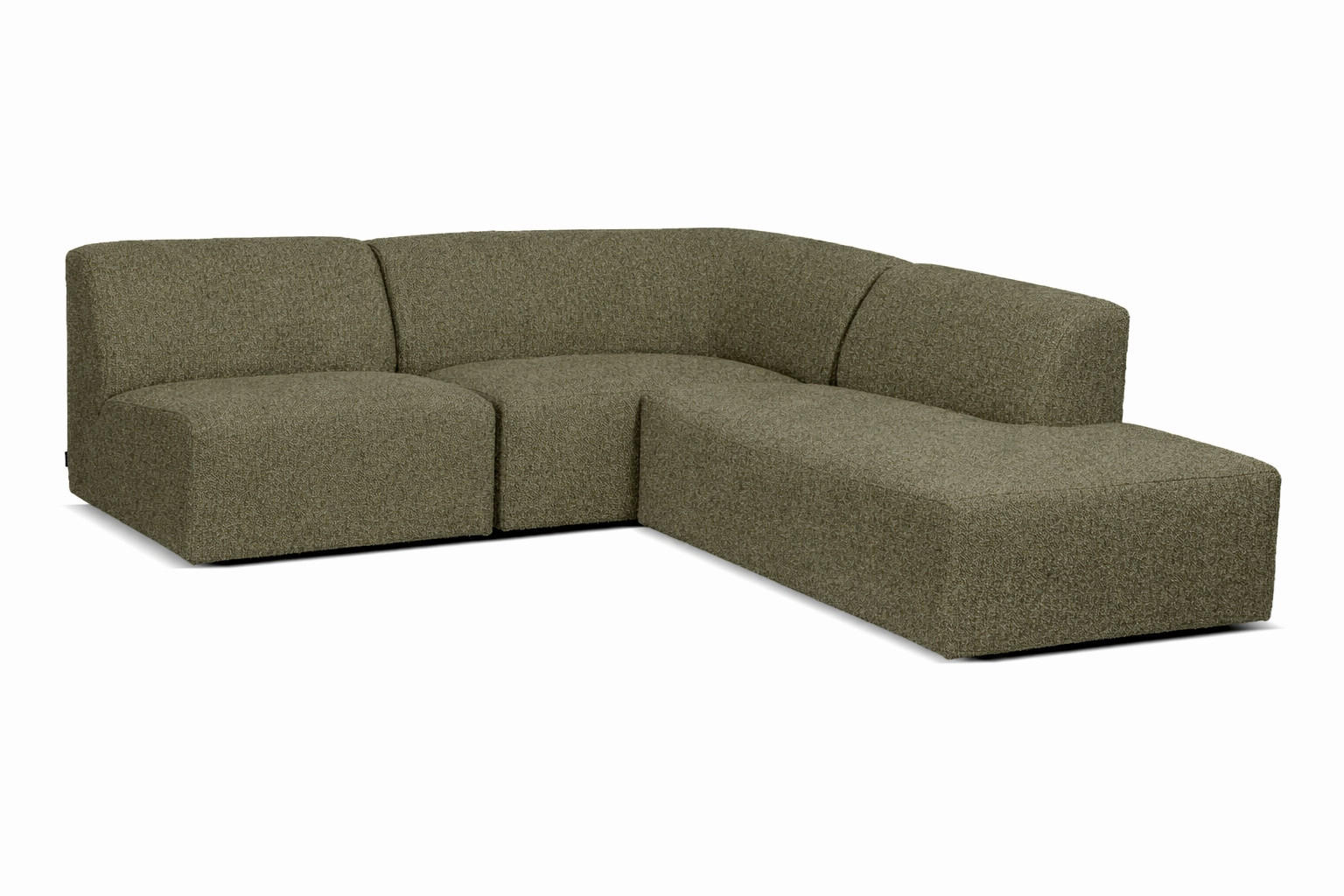 ECKSOFA Hector Grün  - Schwarz/Grün, Design, Textil (214/232cm) - Livetastic