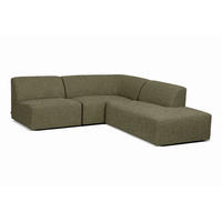 ECKSOFA Hector Grün  - Schwarz/Grün, Design, Textil (214/232cm) - Livetastic