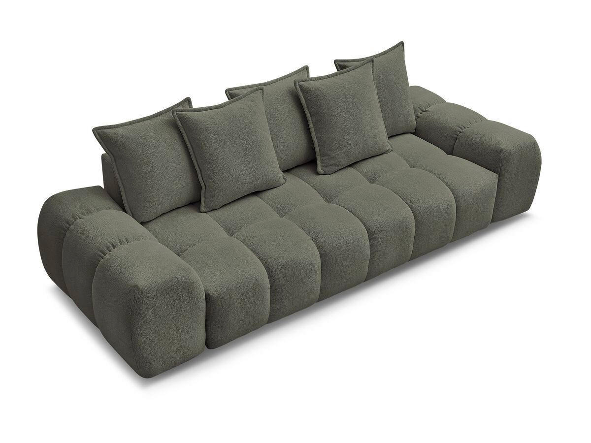 3-SITZER-SOFA EVEREST Flachgewebe Grün  - Schwarz/Grün, MODERN, Kunststoff/Textil (278/90/115cm)