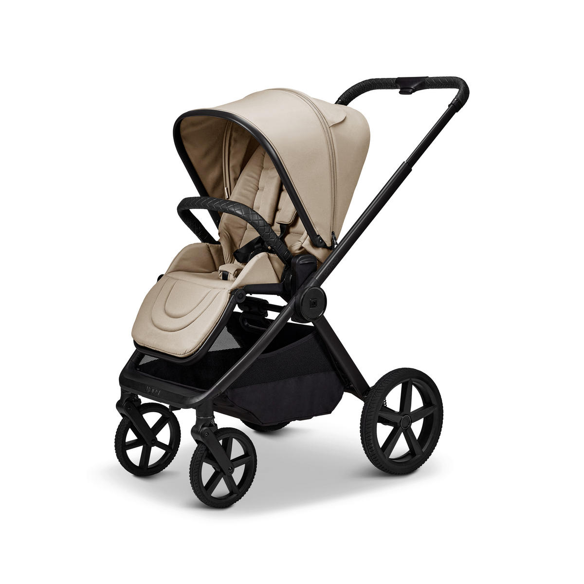 KINDERWAGENSET GIO FOLD ETPU SET  - Sandfarben/Schwarz, Basics, Textil/Metall (120/58/92cm) - Moon Edition