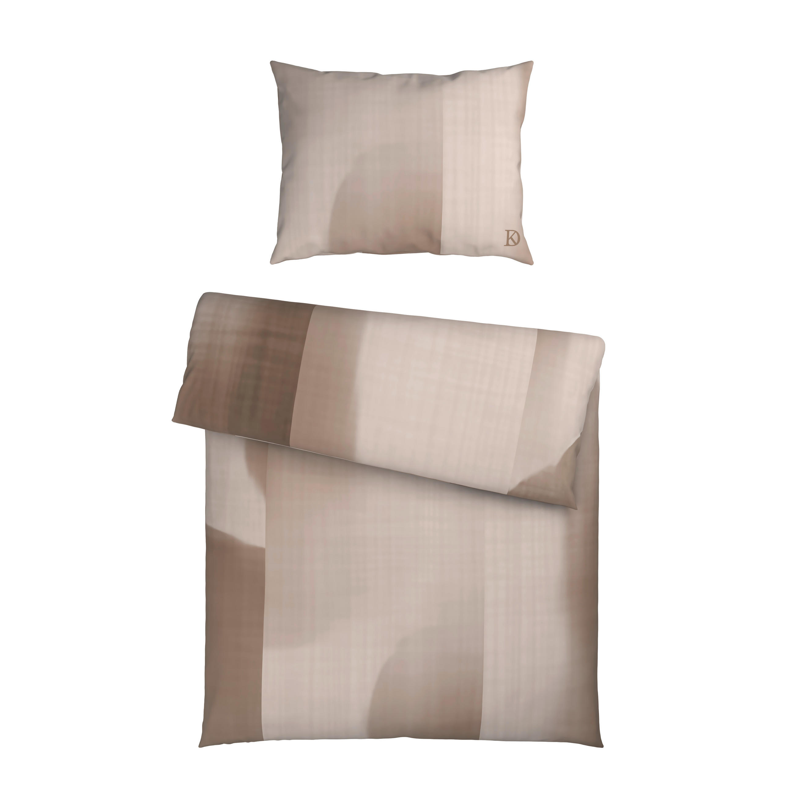 BETTWÄSCHE 2-teilig Satin 140/220 cm  - Taupe, Design, Textil (140/220cm) - Dieter Knoll