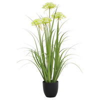 OKRASNA TRAVA - zelena/bela, Basics, kovina/umetna masa (90cm) - Ambia Home