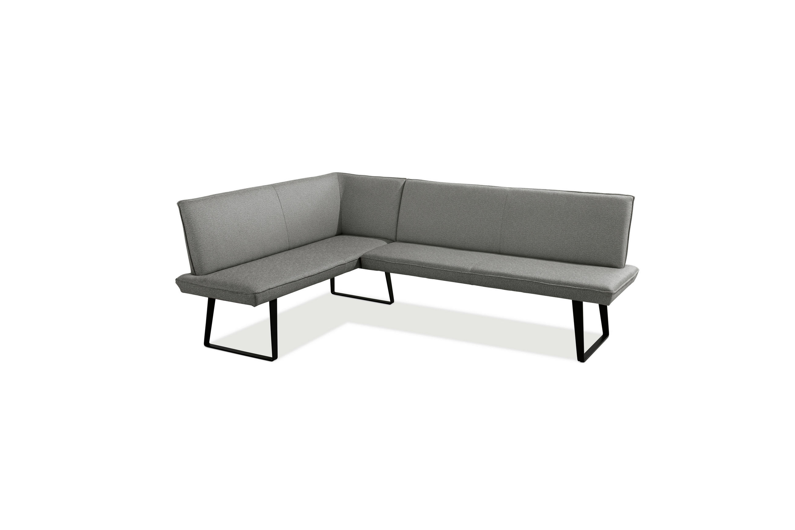 GARTENECKBANK  - Anthrazit/Grau, Design, Textil/Metall (170/255cm)
