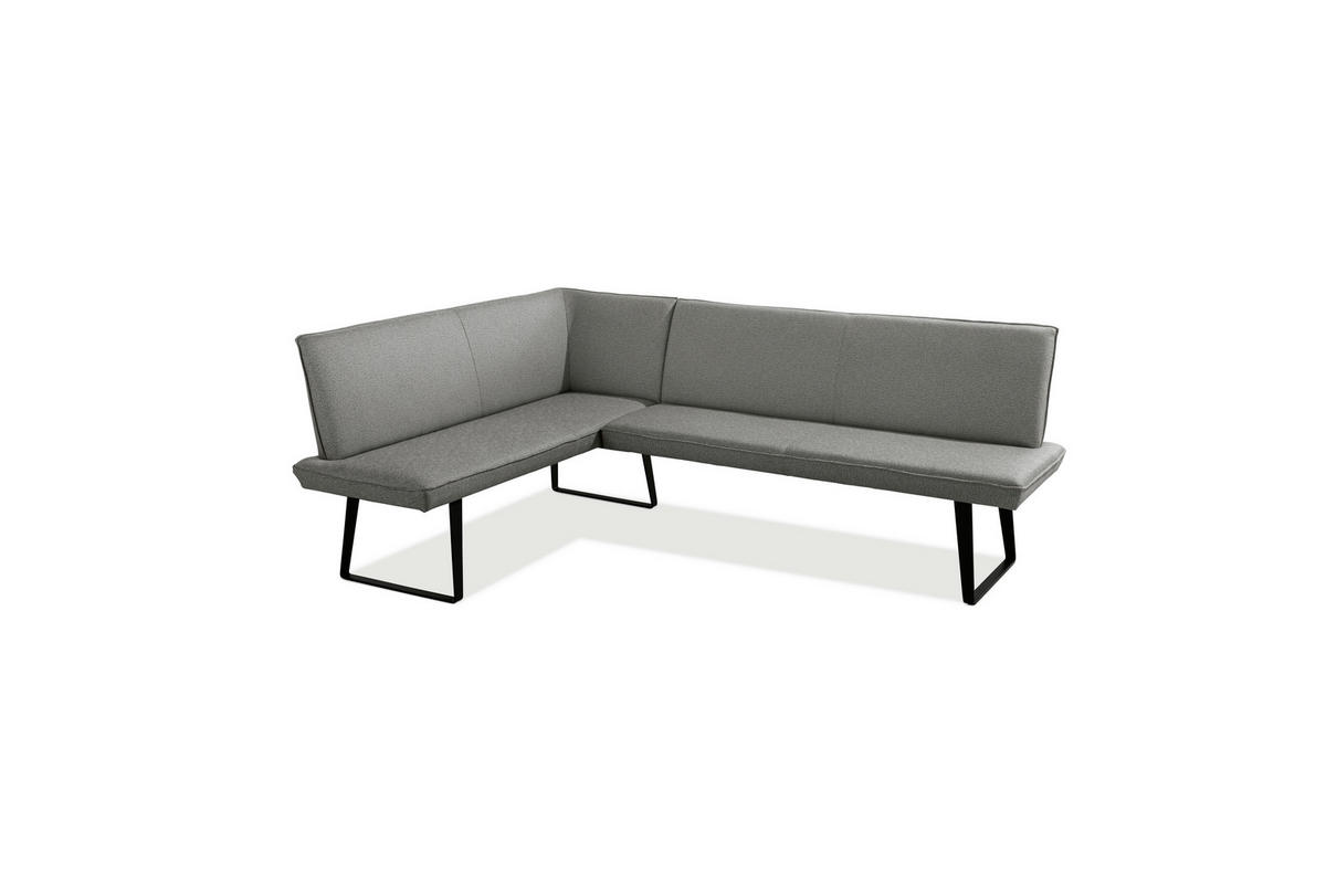 GARTENECKBANK  - Anthrazit/Grau, Design, Textil/Metall (170/255cm)