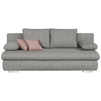 SCHLAFSOFA Webstoff Braun, Grau  - Chromfarben/Braun, Design, Kunststoff/Textil (205/88/96cm) - Ti'me