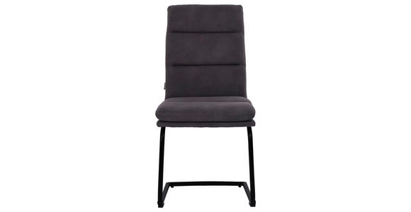 SCHWINGSTUHL in Metall, Textil Grau - Schwarz/Grau, Design, Textil/Metall (46/95/62,5cm) - Cantus
