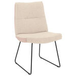 STUHL - Hellrosa/Schwarz, Design, Textil/Metall (50/90/68cm) - Valnatura