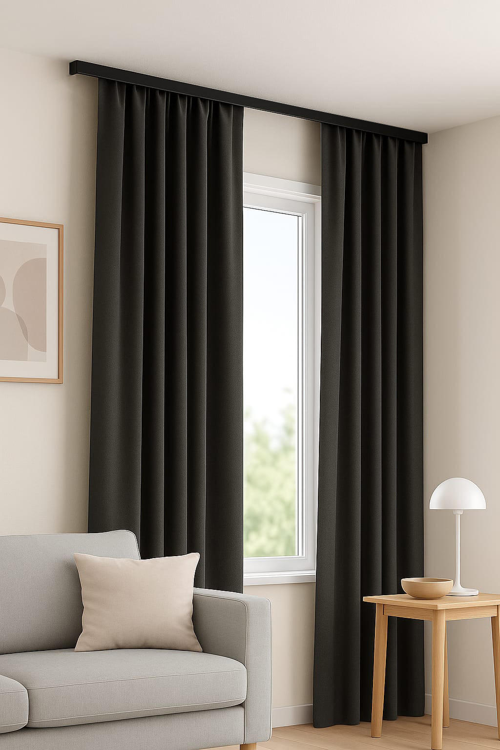 KLIZAČ crna, metal - crna, Osnovno, metal (300cm) - Homeware