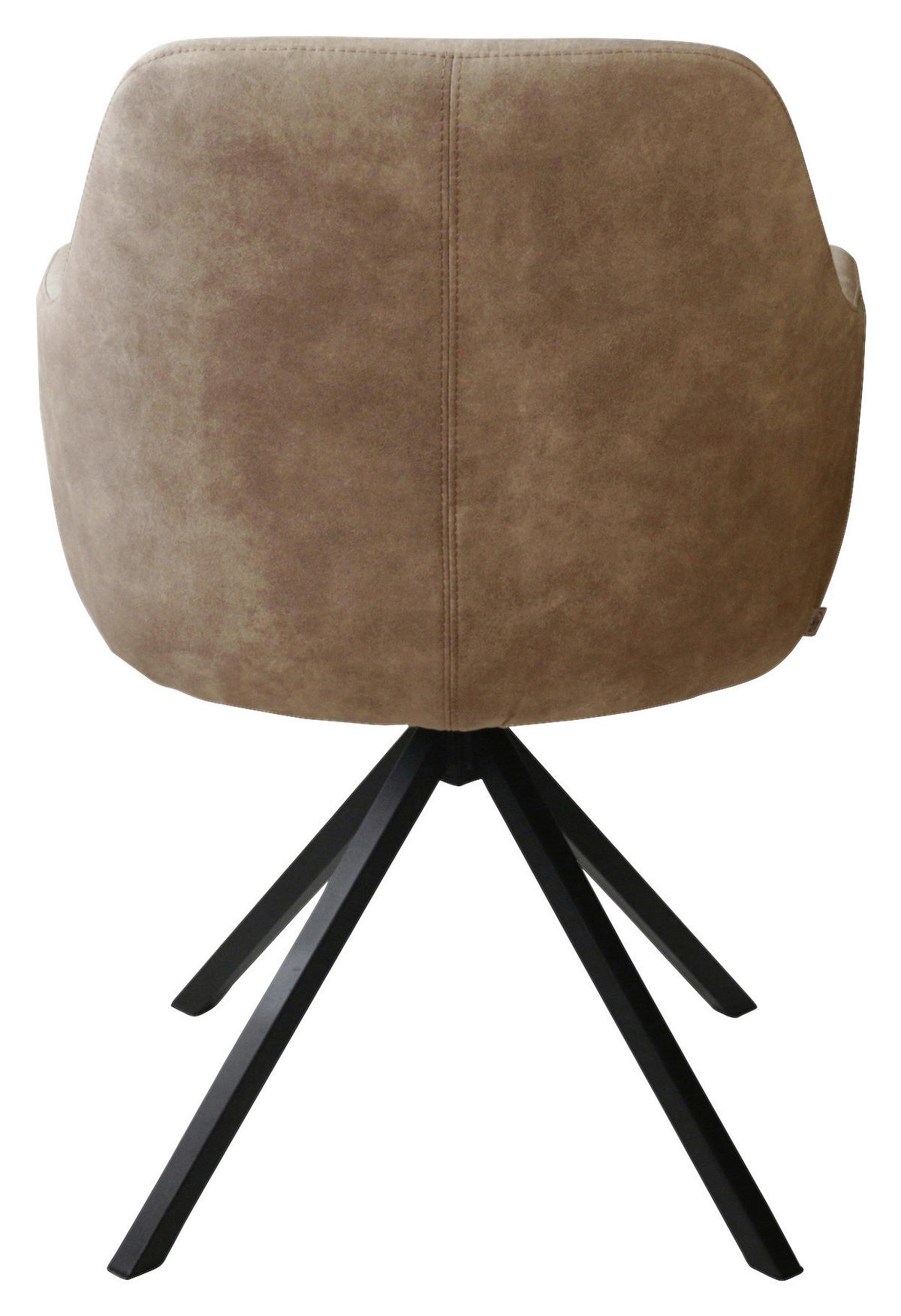 ARMLEHNSTUHL  in Stahl Flachgewebe  - Beige/Schwarz, Design, Textil/Metall (57/85,5/65cm) - Voleo
