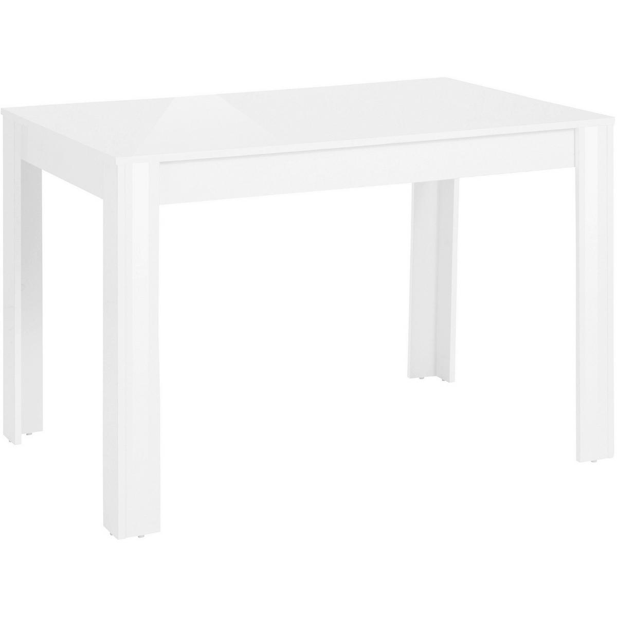 ESSTISCH in Holzwerkstoff  - Weiß Hochglanz, Design, Holzwerkstoff (120/75/80cm) - MID.YOU