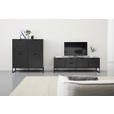 HIGHBOARD in 120/130/40 cm - Anthrazit/Schwarz, Design, Holzwerkstoff/Metall (120/130/40cm) - Novel