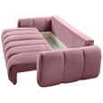 SCHLAFSOFA  mit Webstoff Pink  - Pink/Schwarz, KONVENTIONELL, Kunststoff/Textil (262/93/117cm) - Carryhome