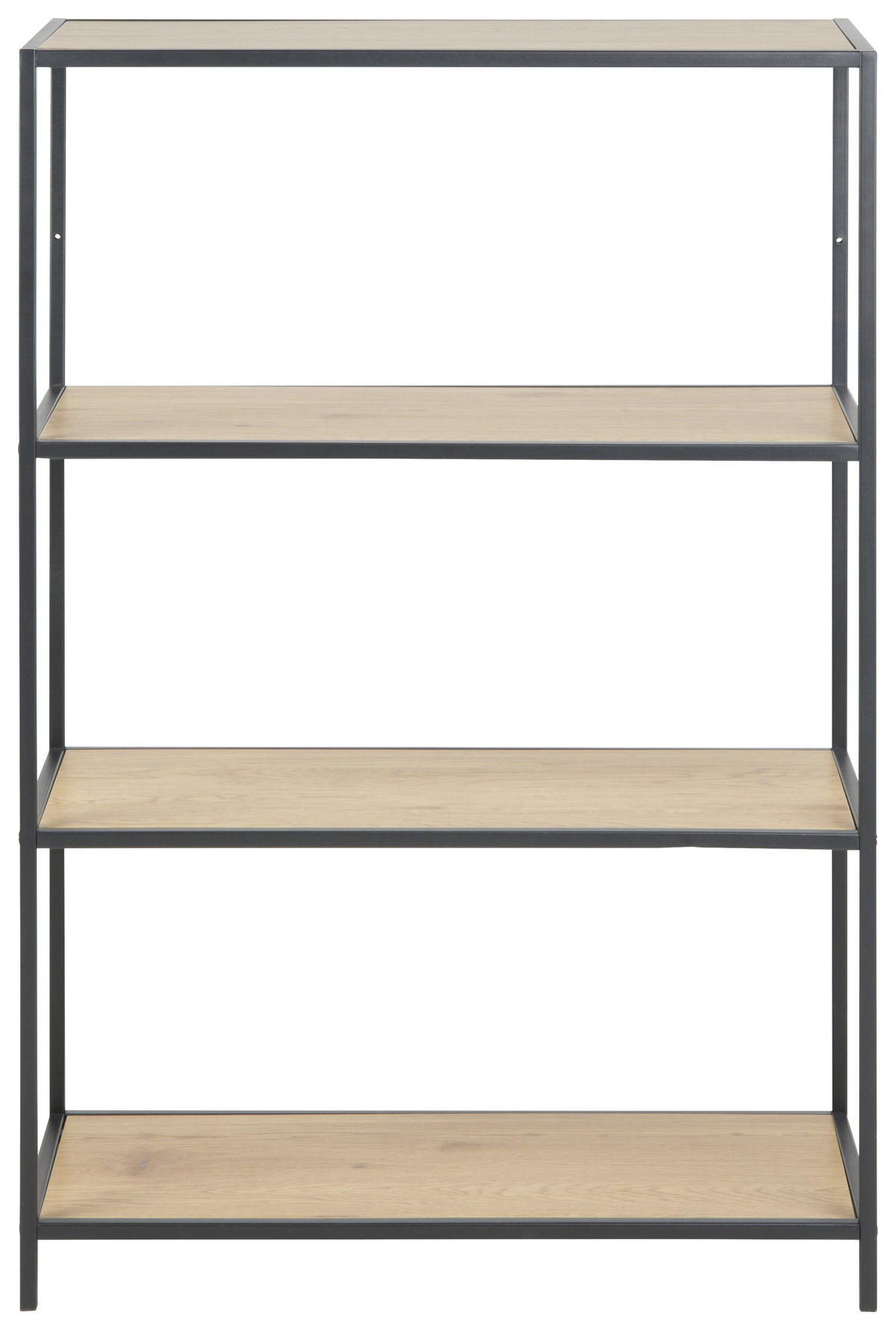 REGAL Eichefarben  - Eichefarben/Schwarz, Trend, Holzwerkstoff/Metall (77/114/35cm) - MID.YOU