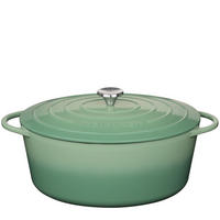 BRATENTOPF PROVENCE 8,9 L  - Jadegrün, Basics, Metall (42,5/28,5cm) - KÜCHENPROFI