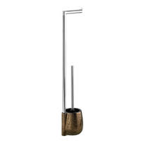 WC-BÜRSTENGARNITUR - Chromfarben/Braun, Basics, Keramik/Kunststoff (15/72/10,5cm) - Wenko