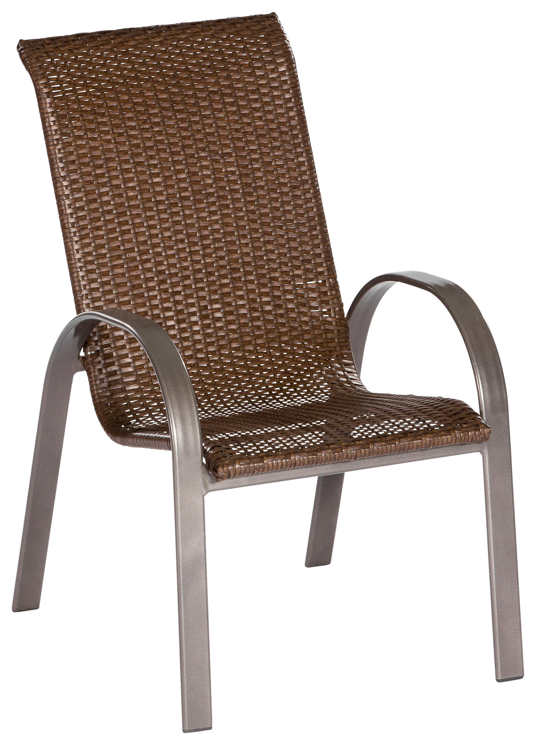 STAPELSESSEL Aluminium Braun, Graphitfarben  - Graphitfarben/Braun, MODERN, Kunststoff/Metall (57/95/78cm) - Gardenson