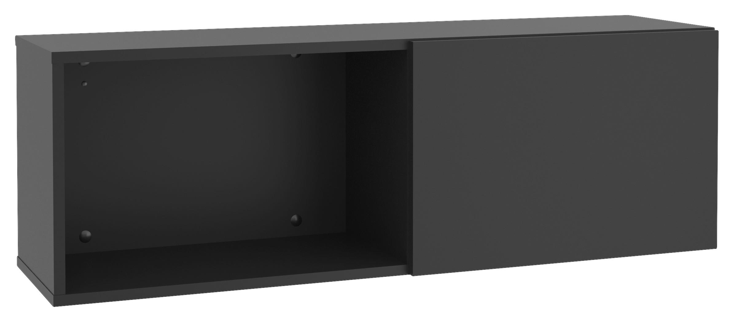 WANDGARDEROBE  in Schwarz  - Schwarz, Design, Holzwerkstoff (99,1/33/27,2cm) - MID.YOU