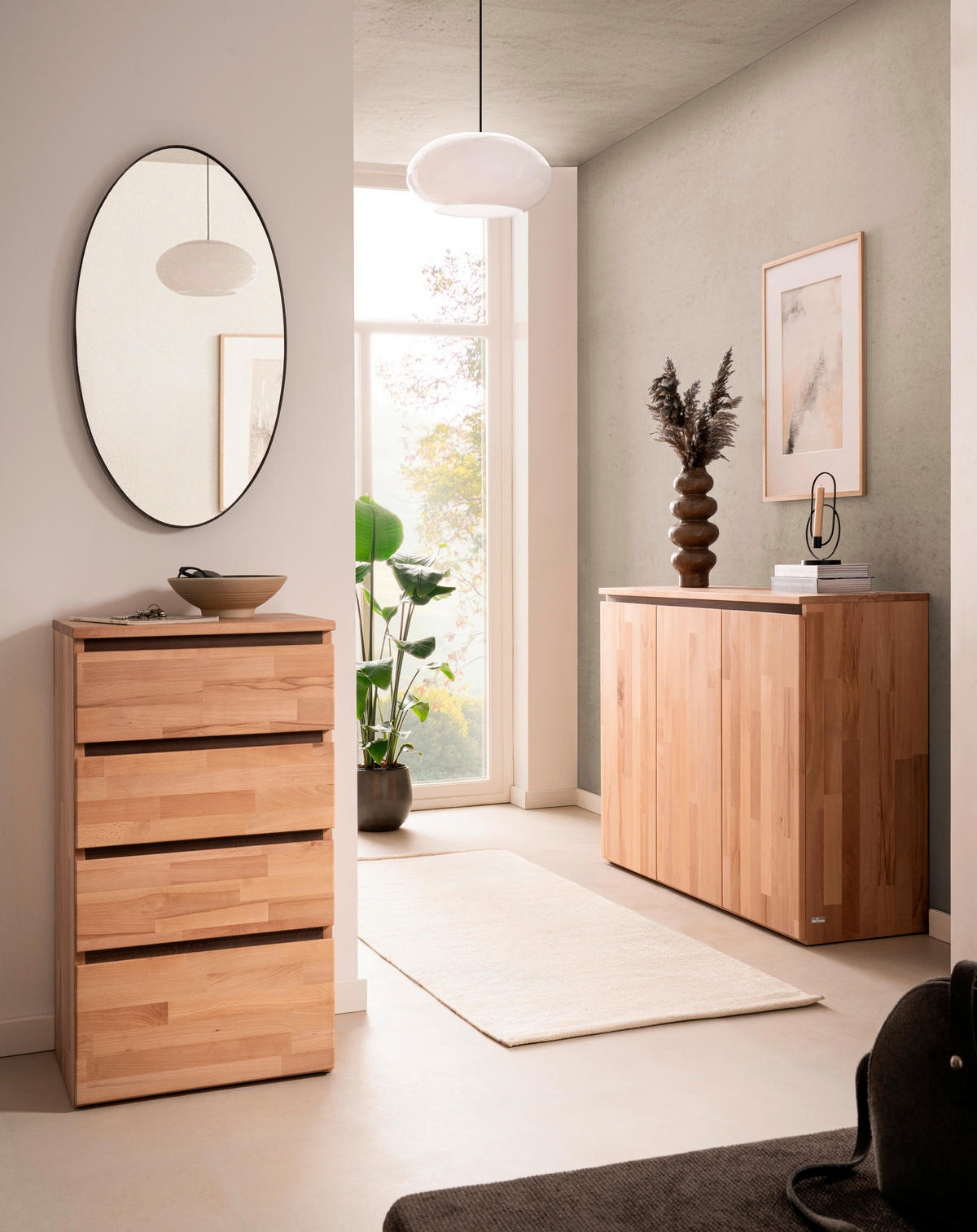 SIDEBOARD  120/88/39 cm  - Kernbuche, Natur, Holz (120/88/39cm) - Linea Natura