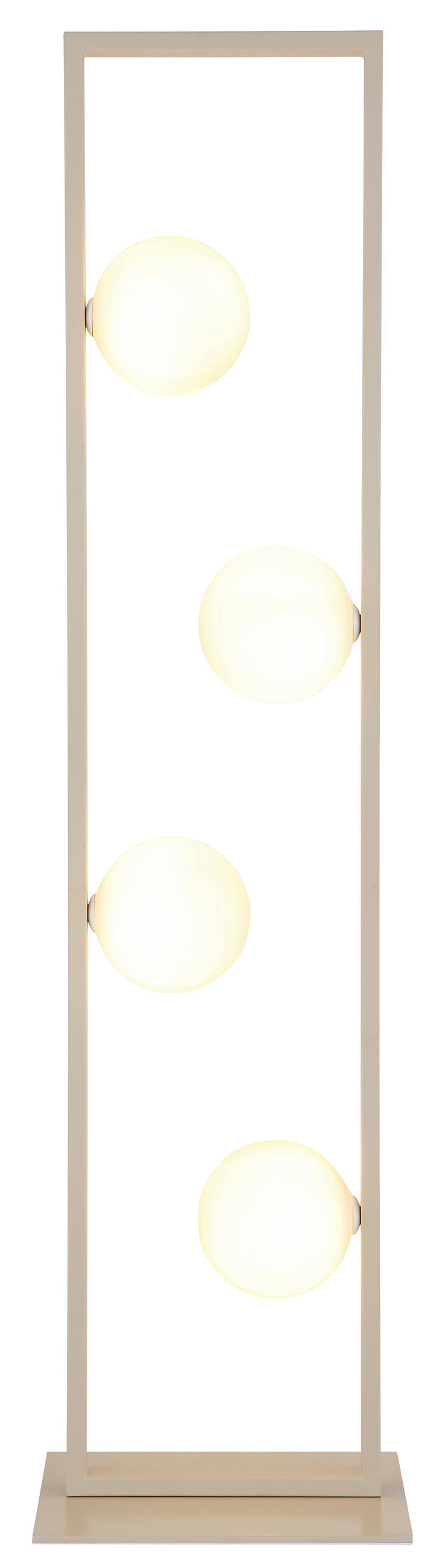 STOJACÍ LAMPA, 28/20/110 cm - bílá/pískové barvy, Design, kov/plast (28/20/110cm) - Globo