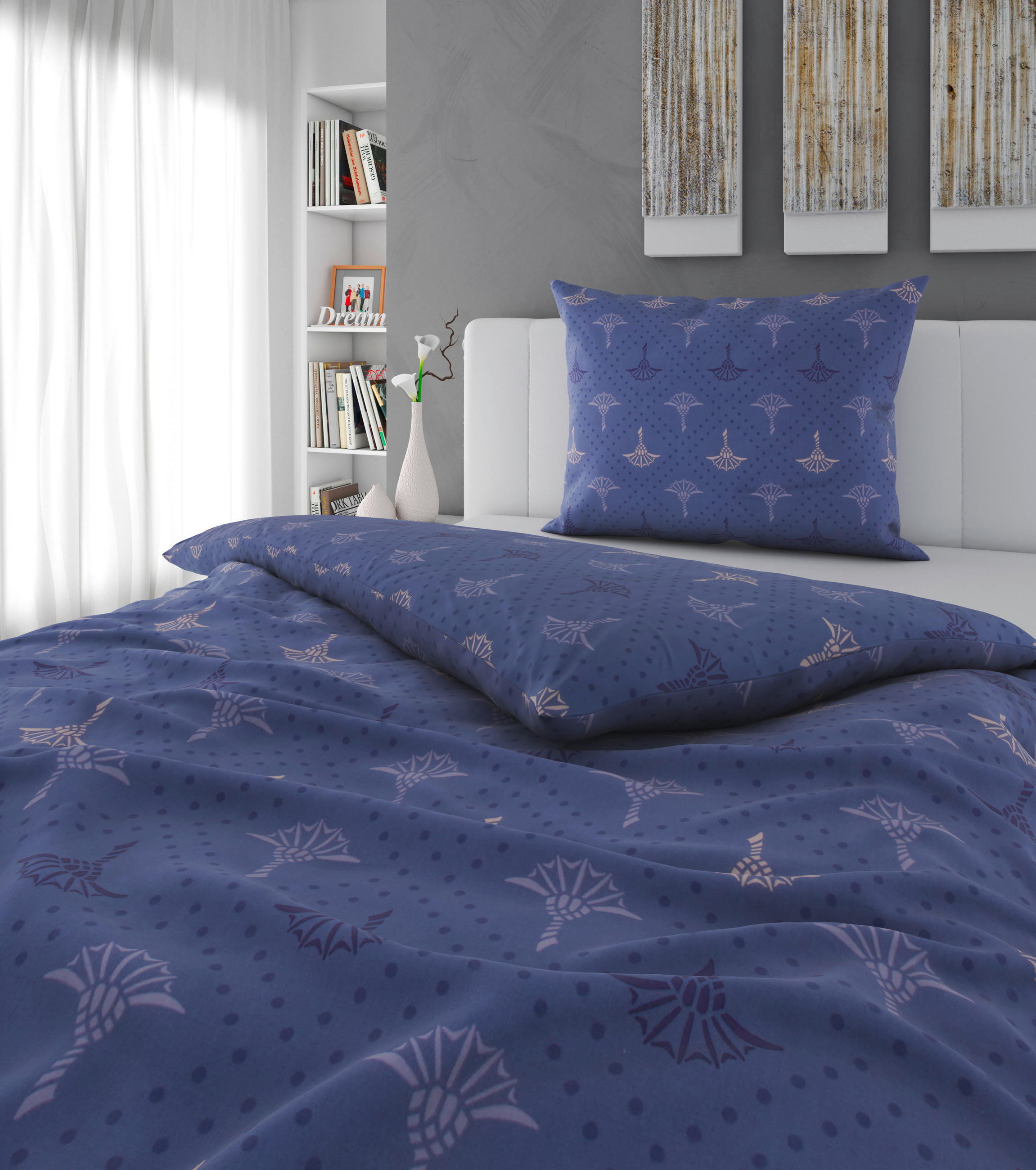 BETTWÄSCHE Makosatin 140/200 cm  - Blau, Basics, Textil (140/200cm) - Joop!