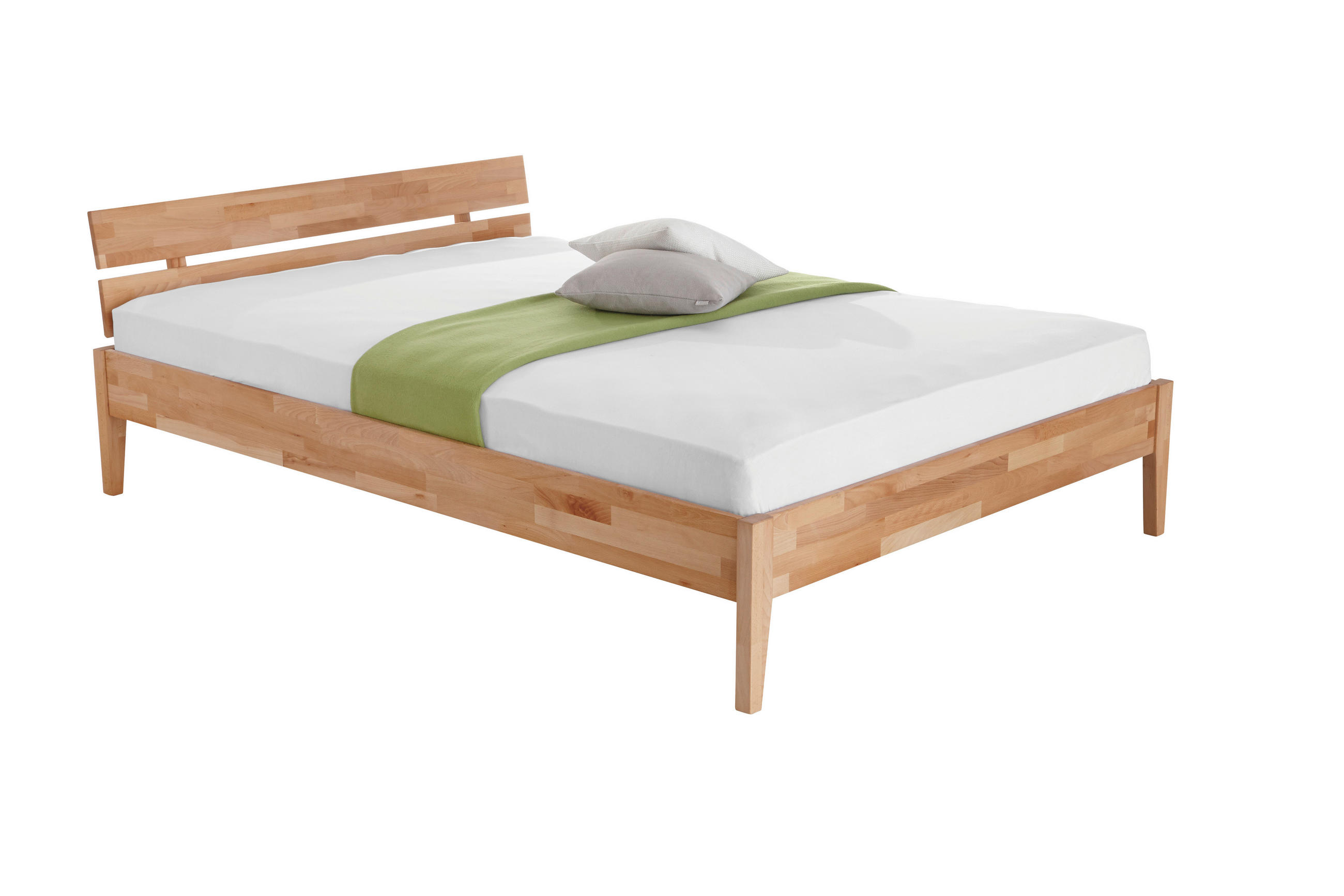 BETT 140/200 cm  in Kernbuche  - Buchefarben/Kernbuche, Design, Holz (140/200cm) - Carryhome