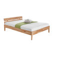 BETT 140/200 cm  in Kernbuche  - Buchefarben/Kernbuche, Design, Holz (140/200cm) - Carryhome