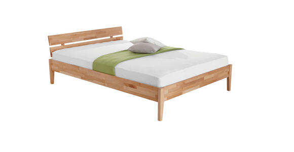 BETT 140/200 cm in Kernbuche - Buchefarben/Kernbuche, Design, Holz (140/200cm) - Carryhome