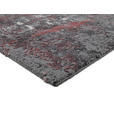 VINTAGE-TEPPICH 65/130 cm Timeline Quantum Grau, Hellrot  - Hellrot/Grau, Design, Textil (65/130cm) - Novel