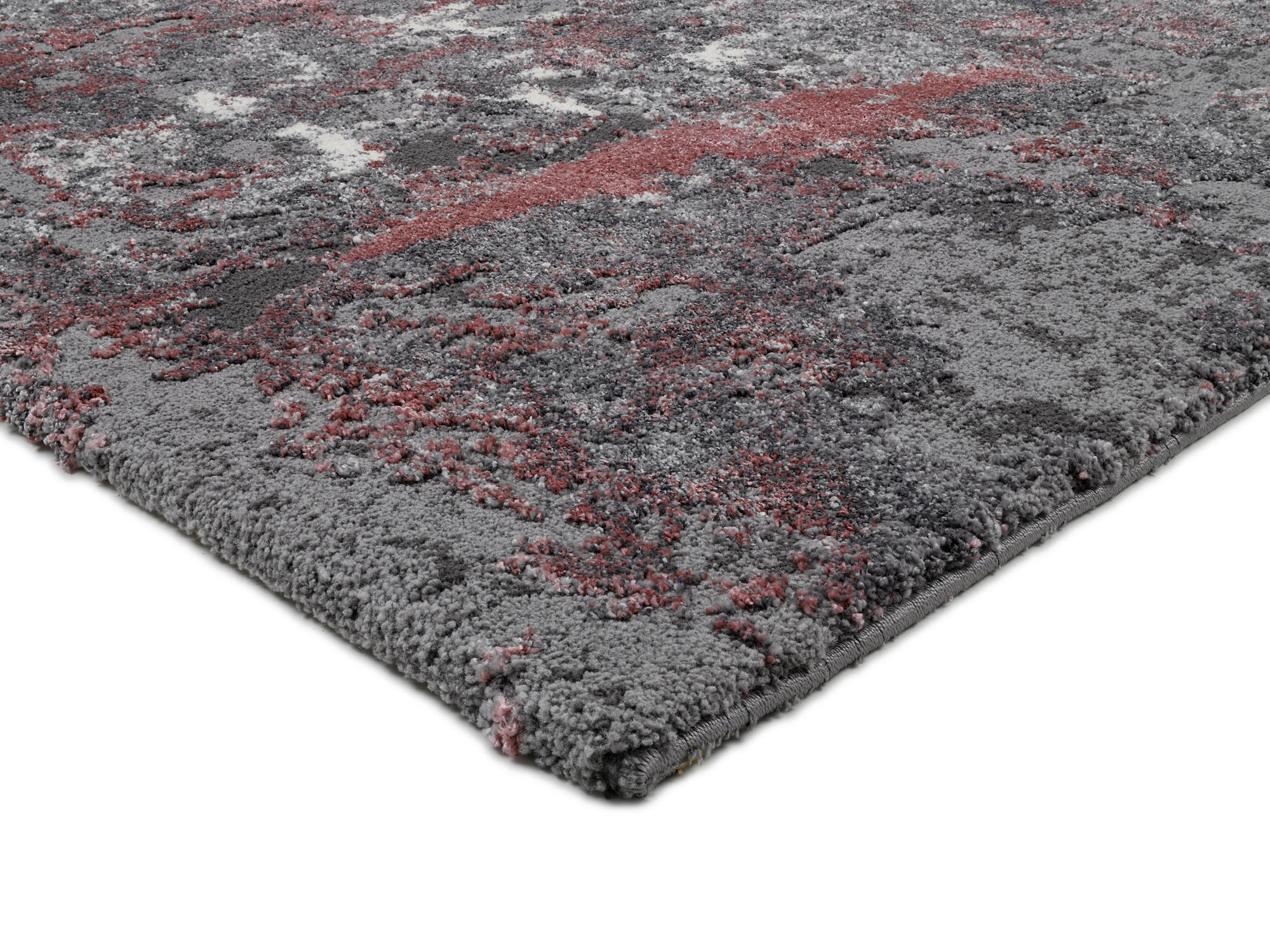 Thumbnail - Novel Läufer Timeline Quantum, Grau, Hellrot, Textil, Abstraktes, rechteckig, 80x300 cm, Teppiche & Böden, Teppiche, Tep...