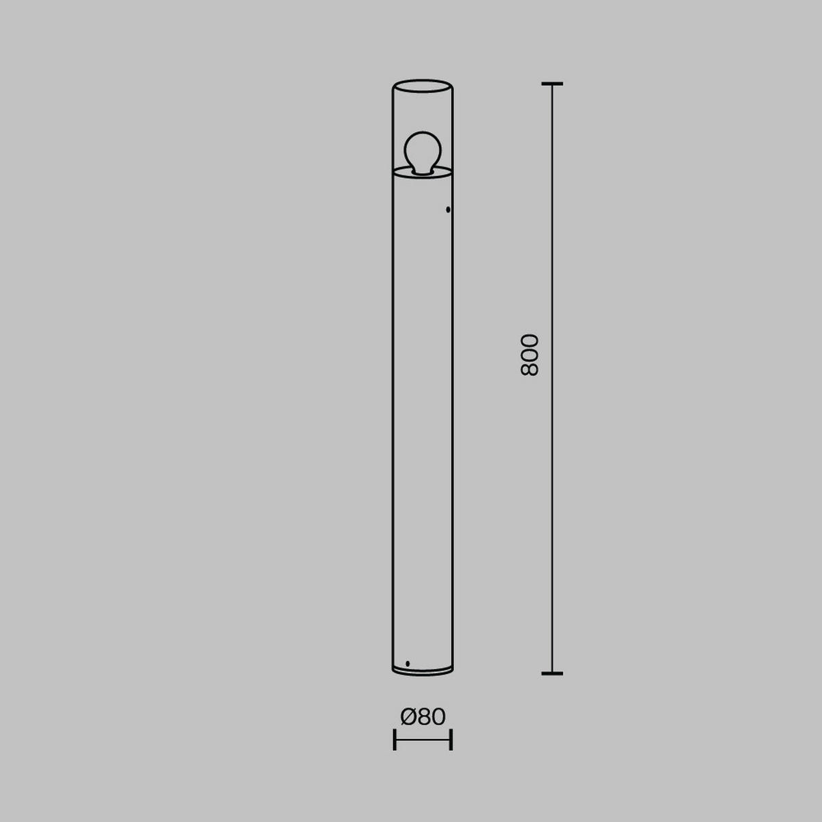 WEGELEUCHTE - Graphitfarben, Modern, Glas/Metall (8/80cm) - MAYTONI