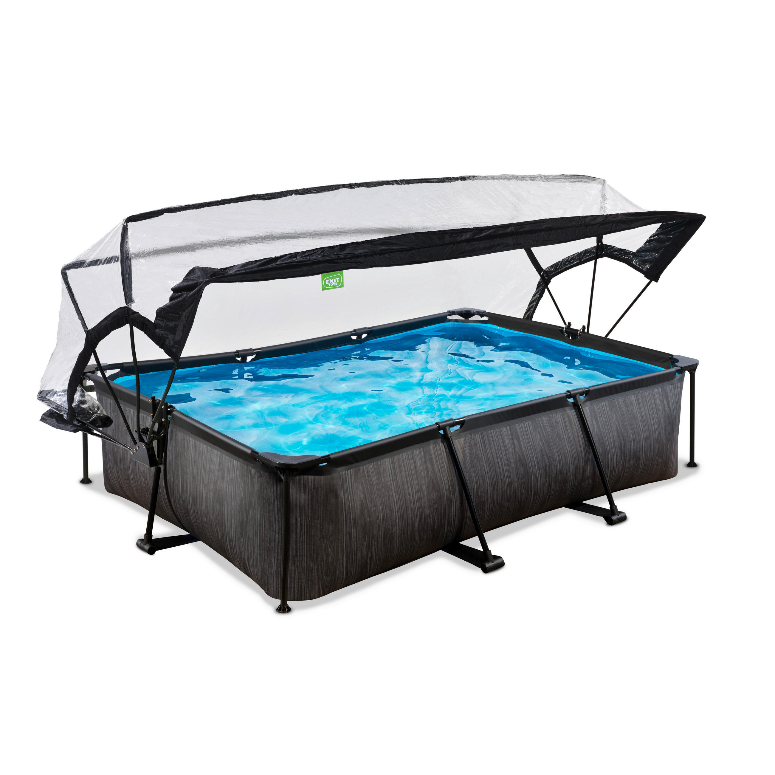 POOL-SET 300/200/65 cm  - Schwarz, KONVENTIONELL, Kunststoff (300/200/65cm) - EXIT Toys