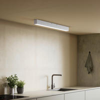 LED-DECKENLEUCHTE Rijeka 100/7,7/6 cm   - Weiß, Design, Kunststoff/Metall (100/7,7/6cm) - Novel