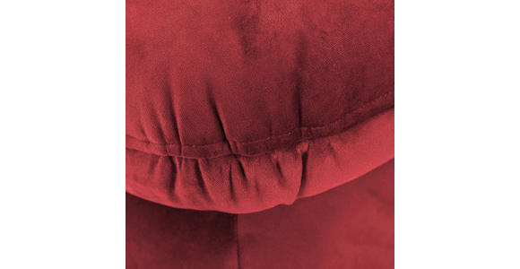 HOCKER Samt Rot  - Rot/Schwarz, Design, Holz/Textil (58/50/58cm) - Carryhome