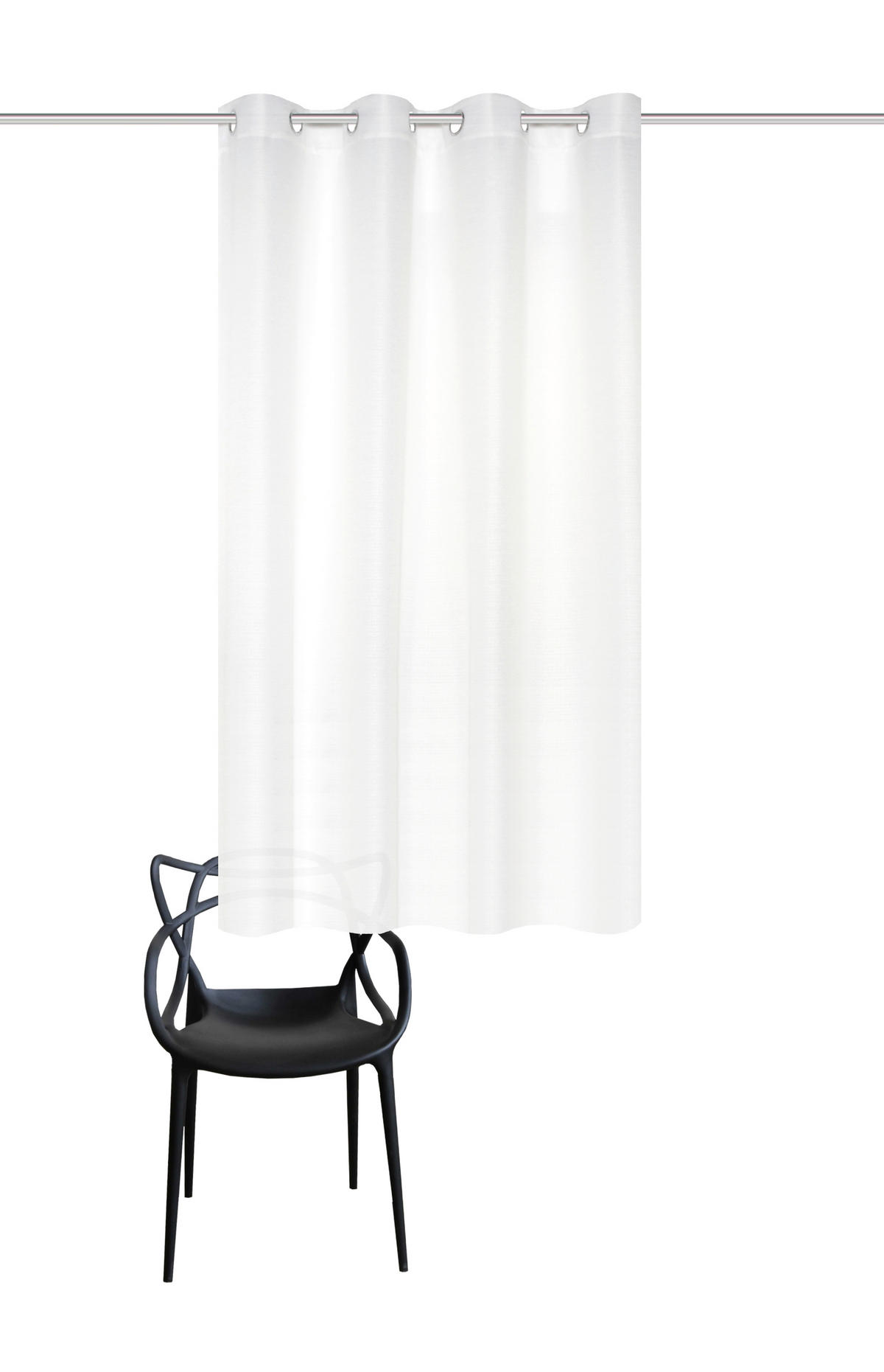ÖSENSCHAL BENOGA blickdicht 135/175 cm   - Weiß, Basics, Textil (135/175cm)