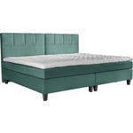 BOXSPRINGBETT 240/200 cm  in Blau, Grün  - Wengefarben/Blau, Trend, Holz/Textil (240/200cm) - Esposa