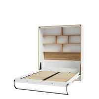 Pat Pliant, 160/200 cm, alb, culoare lemn stejar  - alb/culoare lemn stejar, Modern, plastic/metal (160/200cm) - Novel